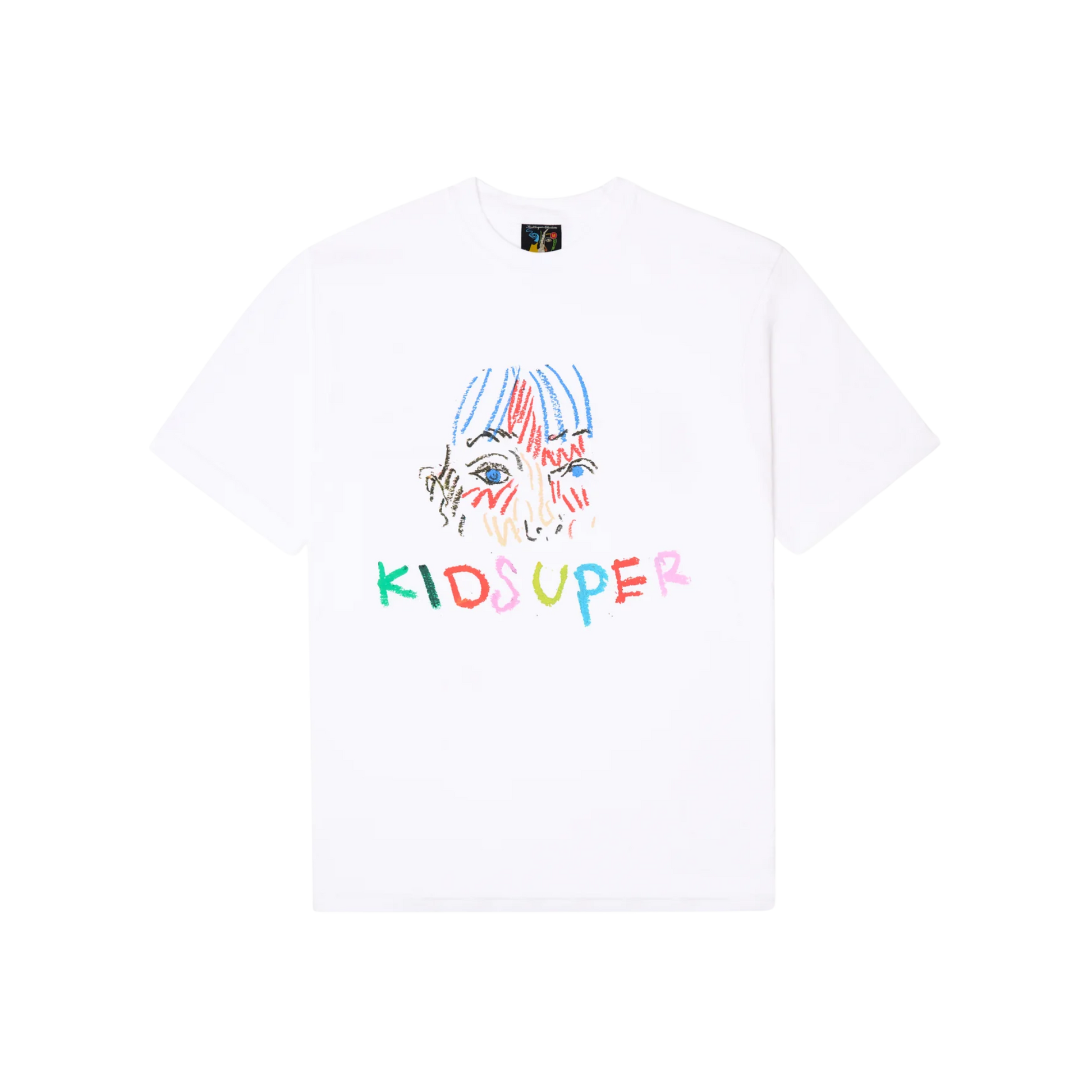 Crayon Face Tee White
