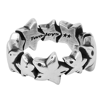 Two Jeys All-round Stars Ring Silver