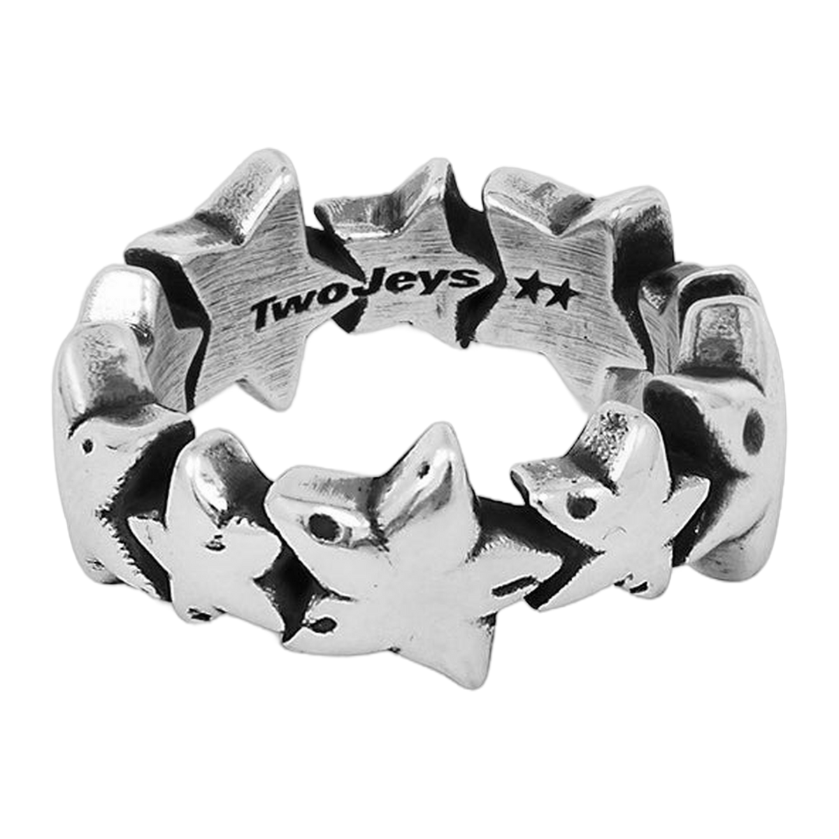 Two Jeys All-round Stars Ring Silver