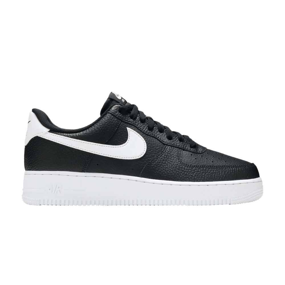 Nike Air Force 1 Low &#39;07 Black White Pebbled Leather