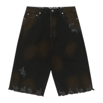 Black Denim Capri Trousers - Black Denim