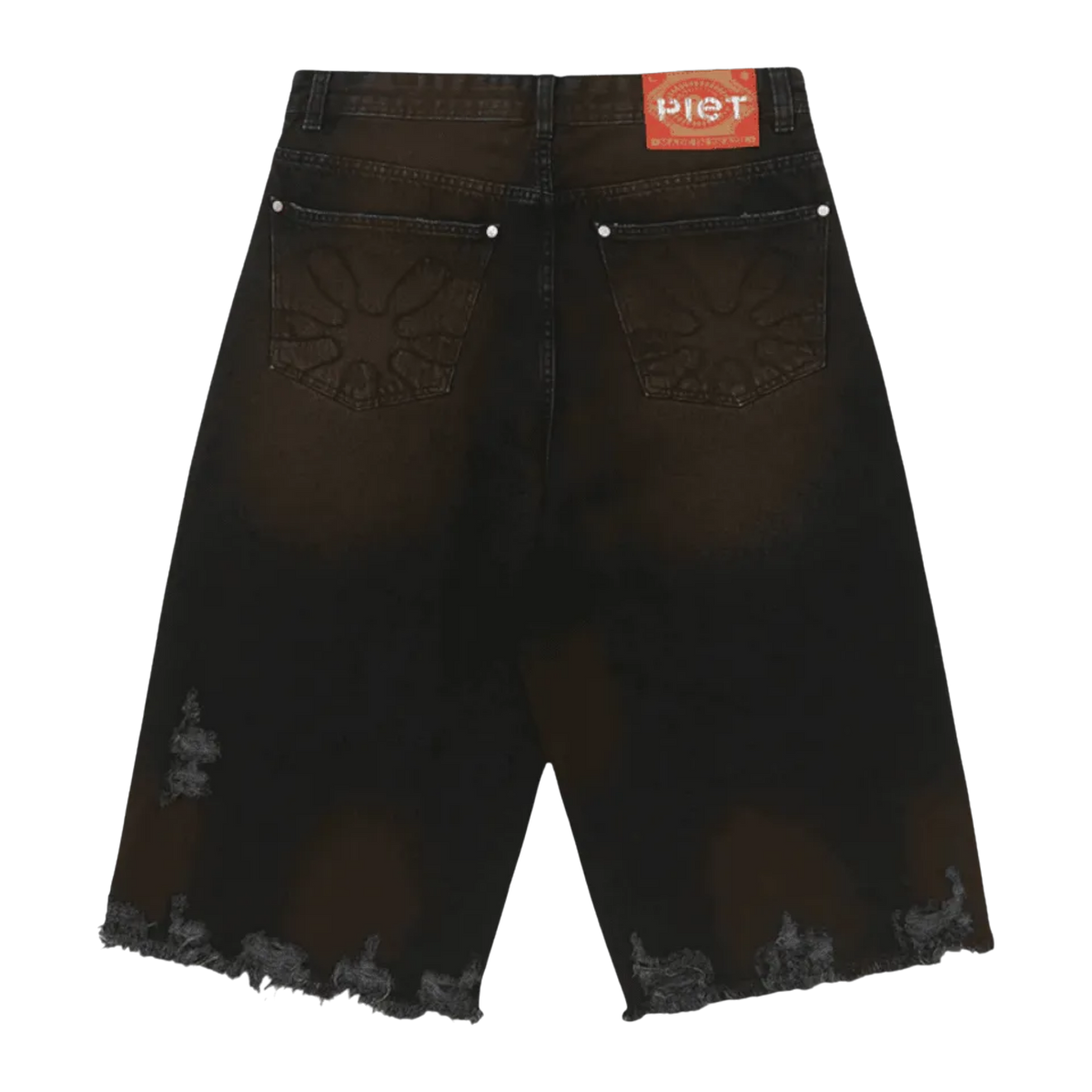 Black Denim Capri Trousers - Black Denim