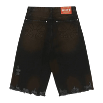 Black Denim Capri Trousers - Black Denim