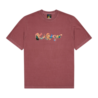Blotchy Logo Tee Crimson