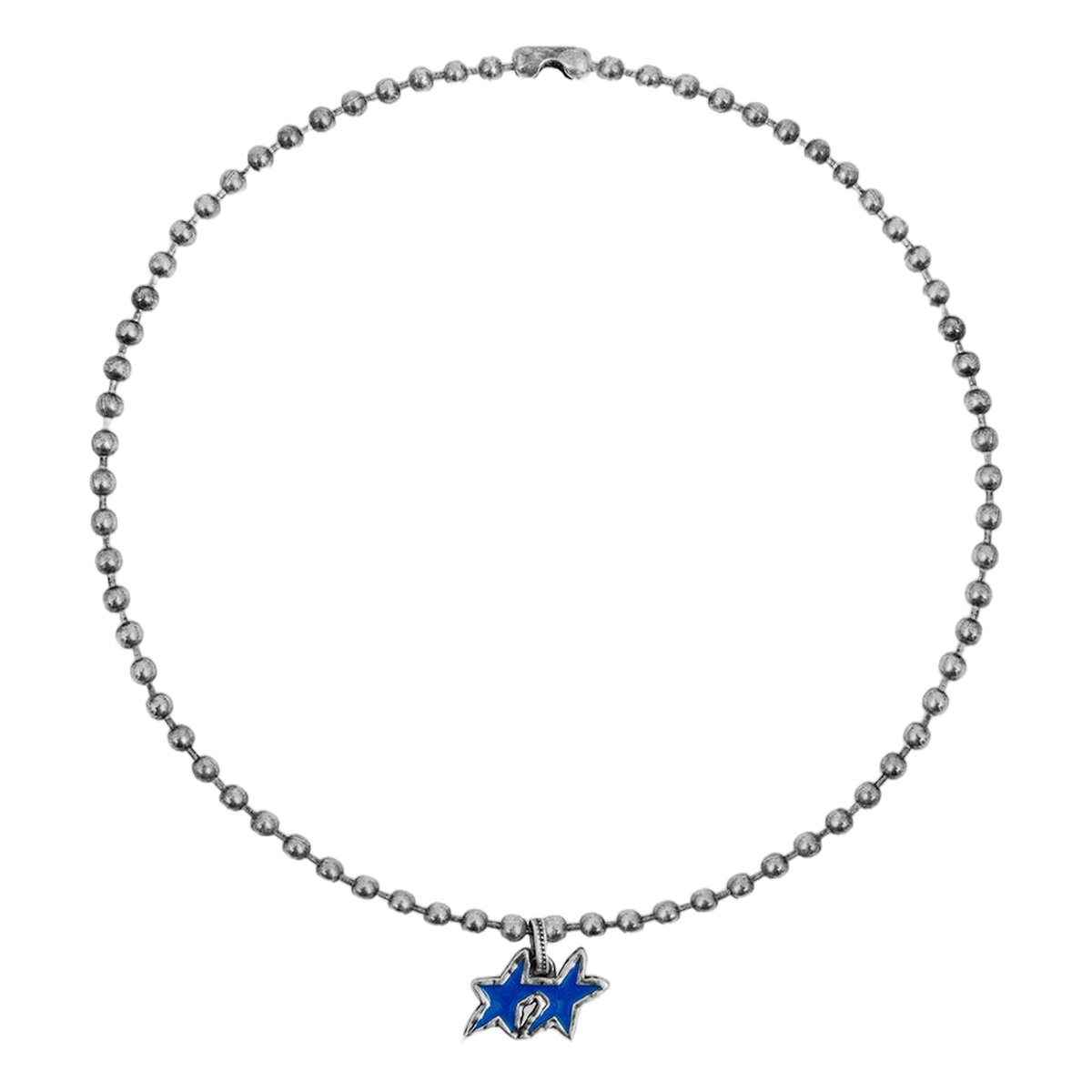 Blue Melted Stars Ball Necklace