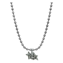 Blue Melted Stars Ball Necklace