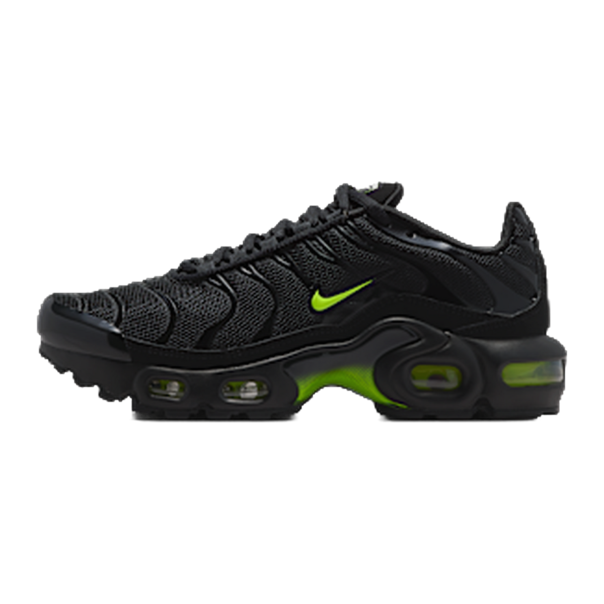 Nike Air Max Plus Older Kids' Shoes Black/Black/Volt Ice — kolab