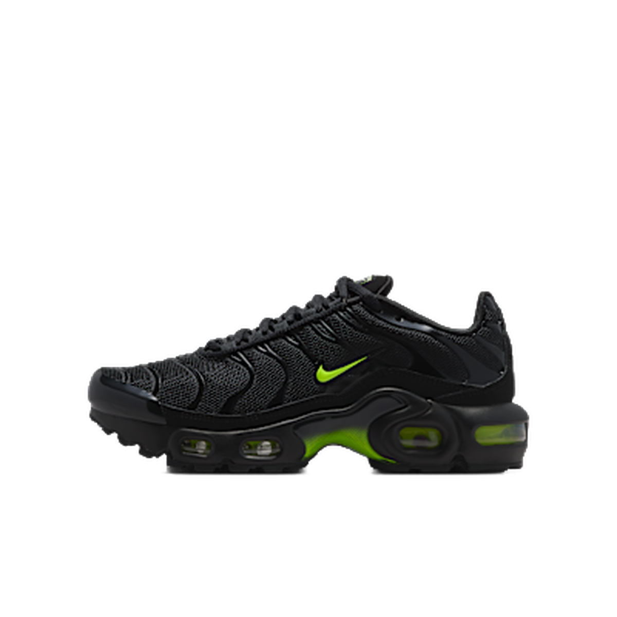 Nike Air Max Plus Older Kids' Shoes Black/Black/Volt Ice — kolab