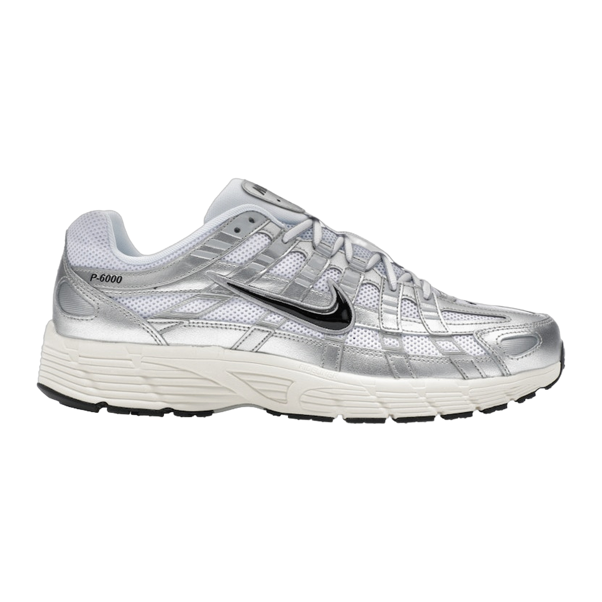 Nike P-6000 White Metallic Silver Flat Silver Black — kolab
