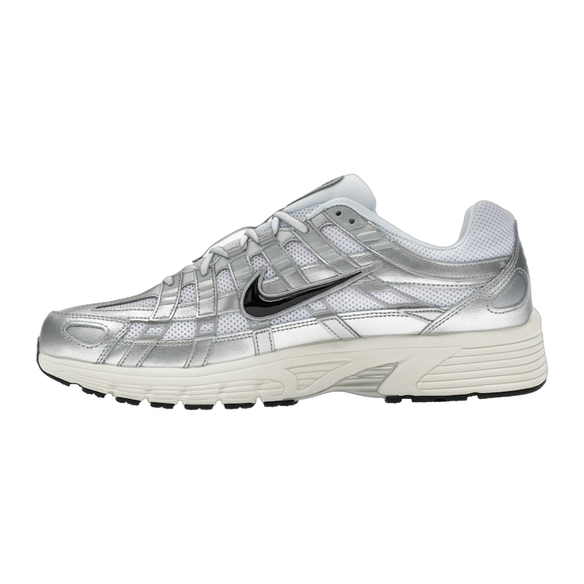 Nike P-6000 White Metallic Silver Flat Silver Black — kolab