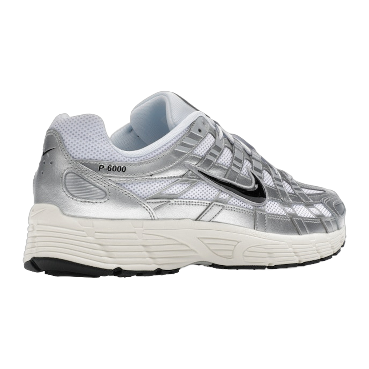 Nike P-6000 White Metallic Silver Flat Silver Black — kolab
