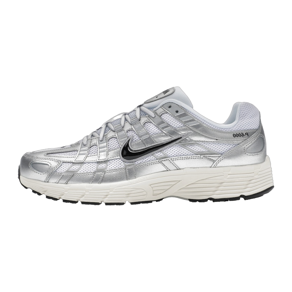 Nike P-6000 White Metallic Silver Flat Silver Black — kolab