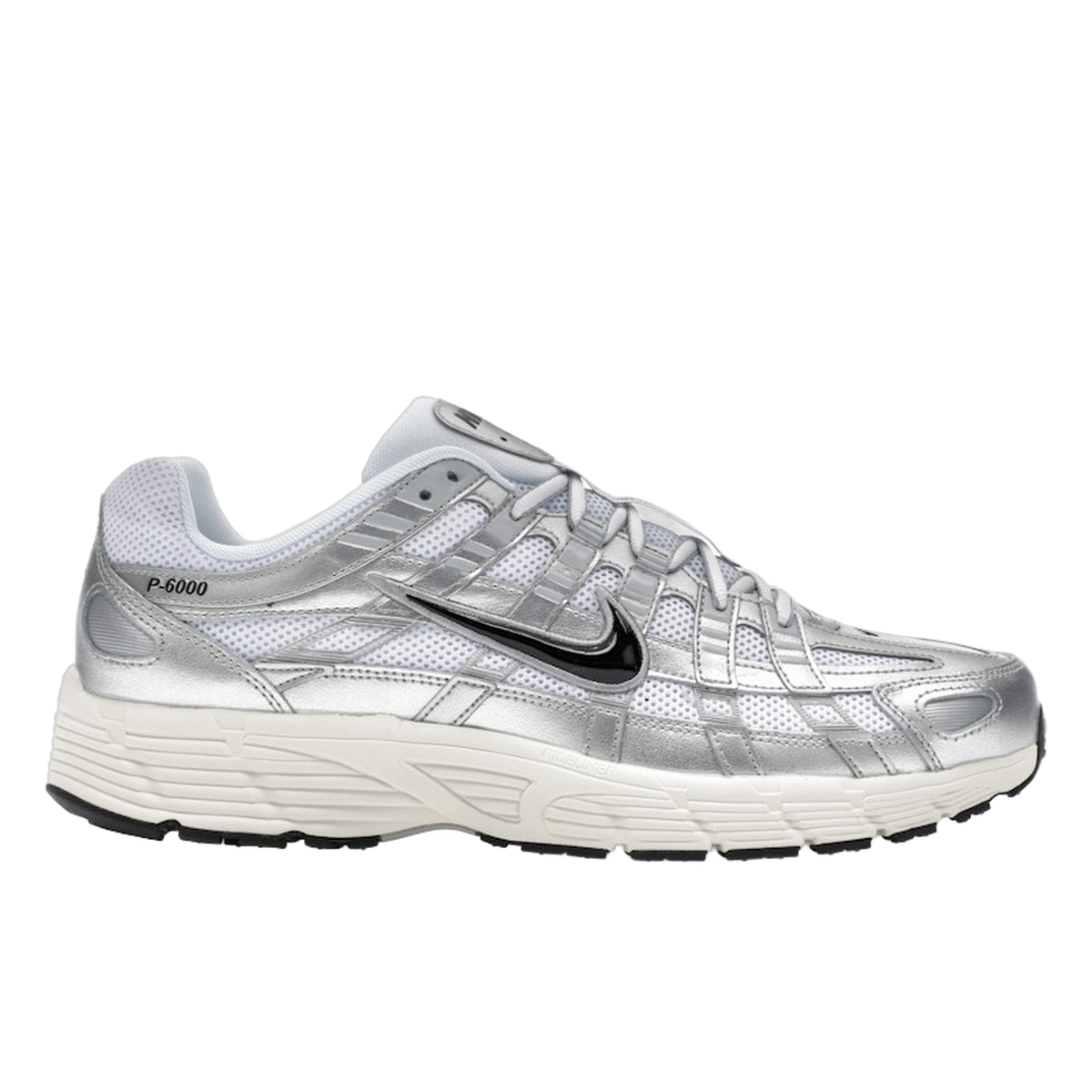 Nike P-6000 White Metallic Silver Flat Silver Black — kolab