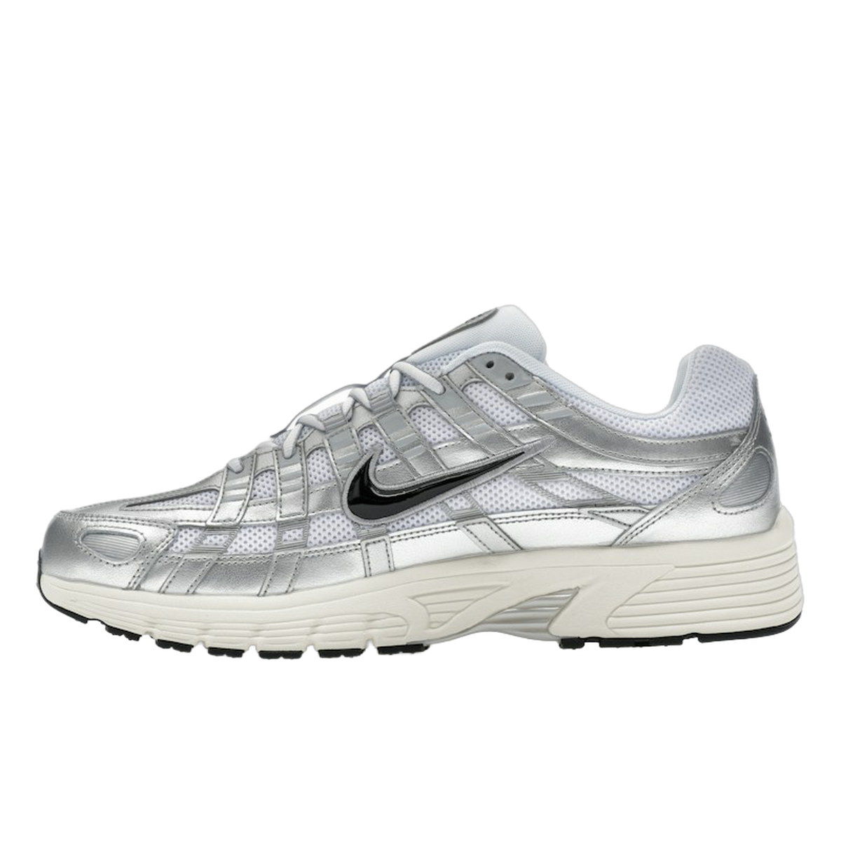 Nike P-6000 White Metallic Silver Flat Silver Black — kolab