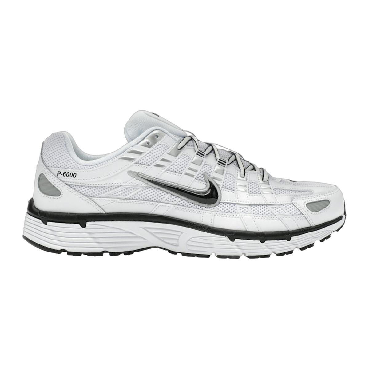Nike P-6000 White Metallic Silver Black — kolab