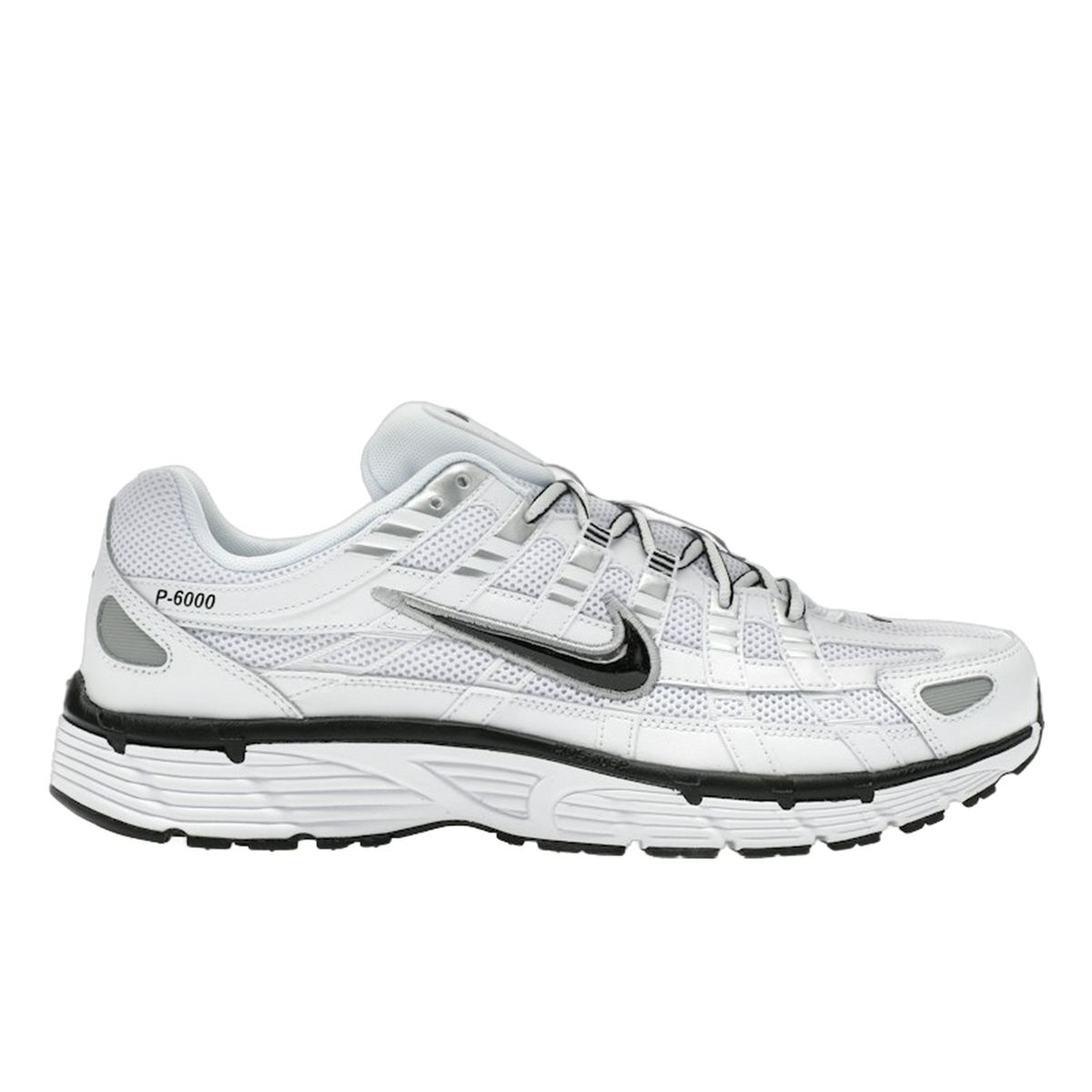 Nike P-6000 White Metallic Silver Black — kolab
