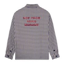 Check Overshirt With Slogan