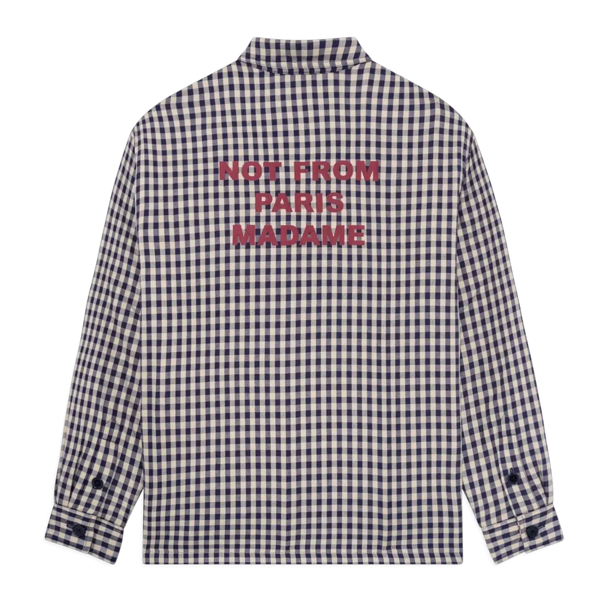 Check Overshirt With Slogan
