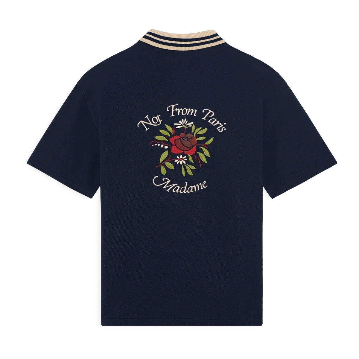 Chemise Piquée Slogan Rose