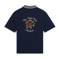 Chemise Piquée Slogan Rose
