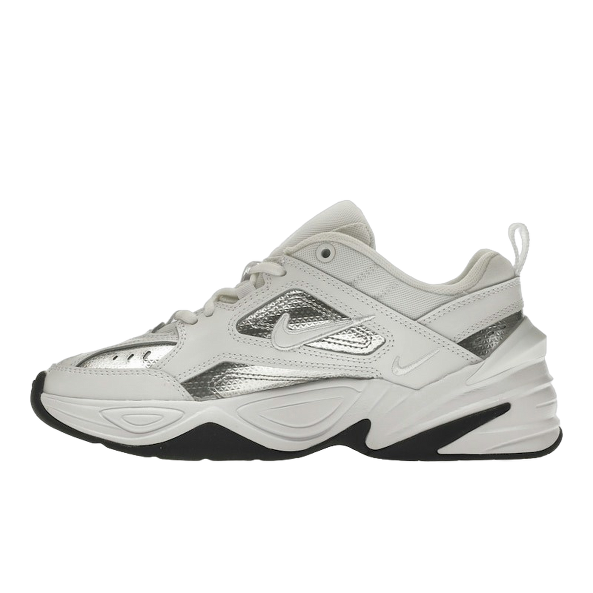 Nike M2K Tekno White Metallic Silver Black — kolab