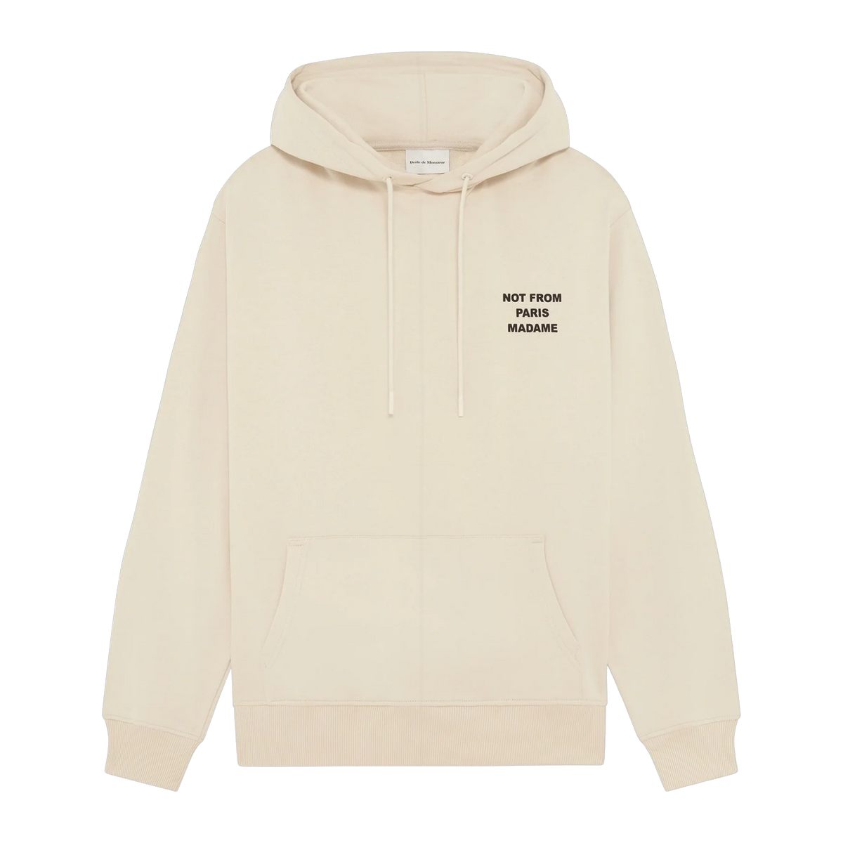 Classic Slogan Hoodie Beige