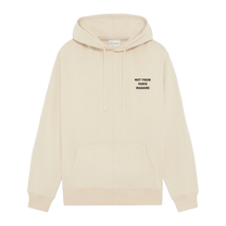 Classic Slogan Hoodie Beige