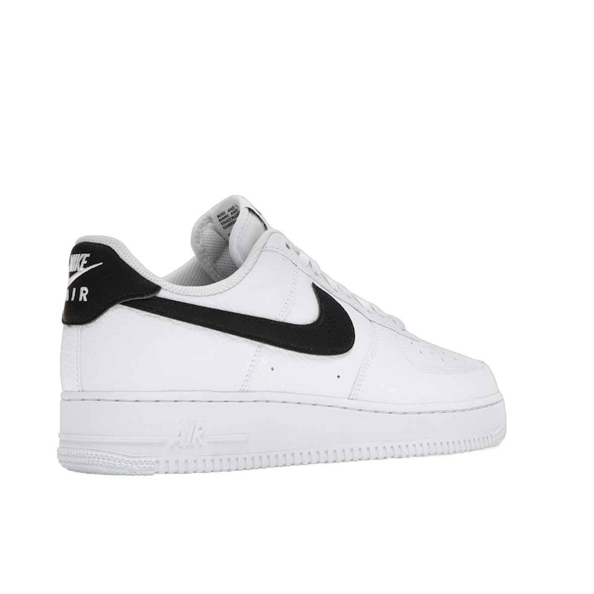 Nike Air Force 1 Low '07 White Black Pebbled Leather — kolab