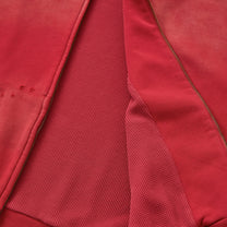 Distressed Thermal-Lined Zip Up Hoodie Vintage Red, detail 3