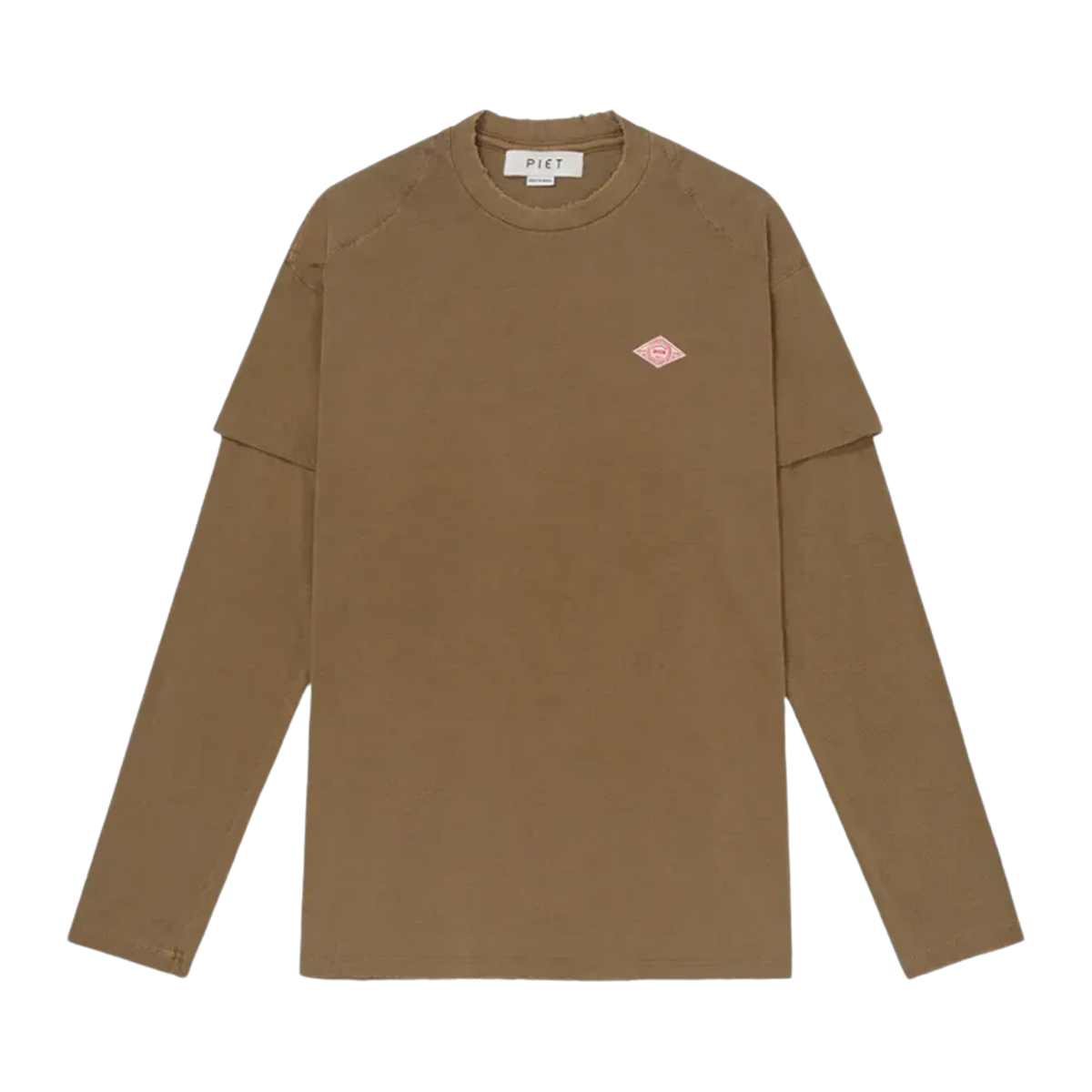 Double Long Sleeve T-shirt - Khaki