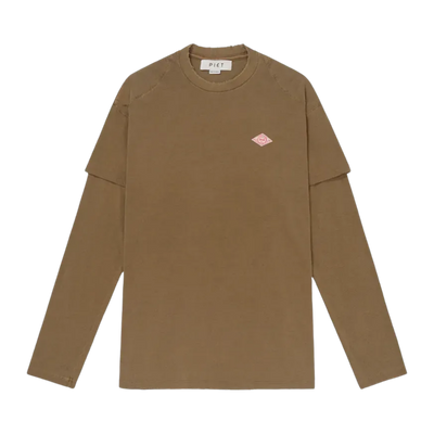 Double Long Sleeve T-shirt - Khaki