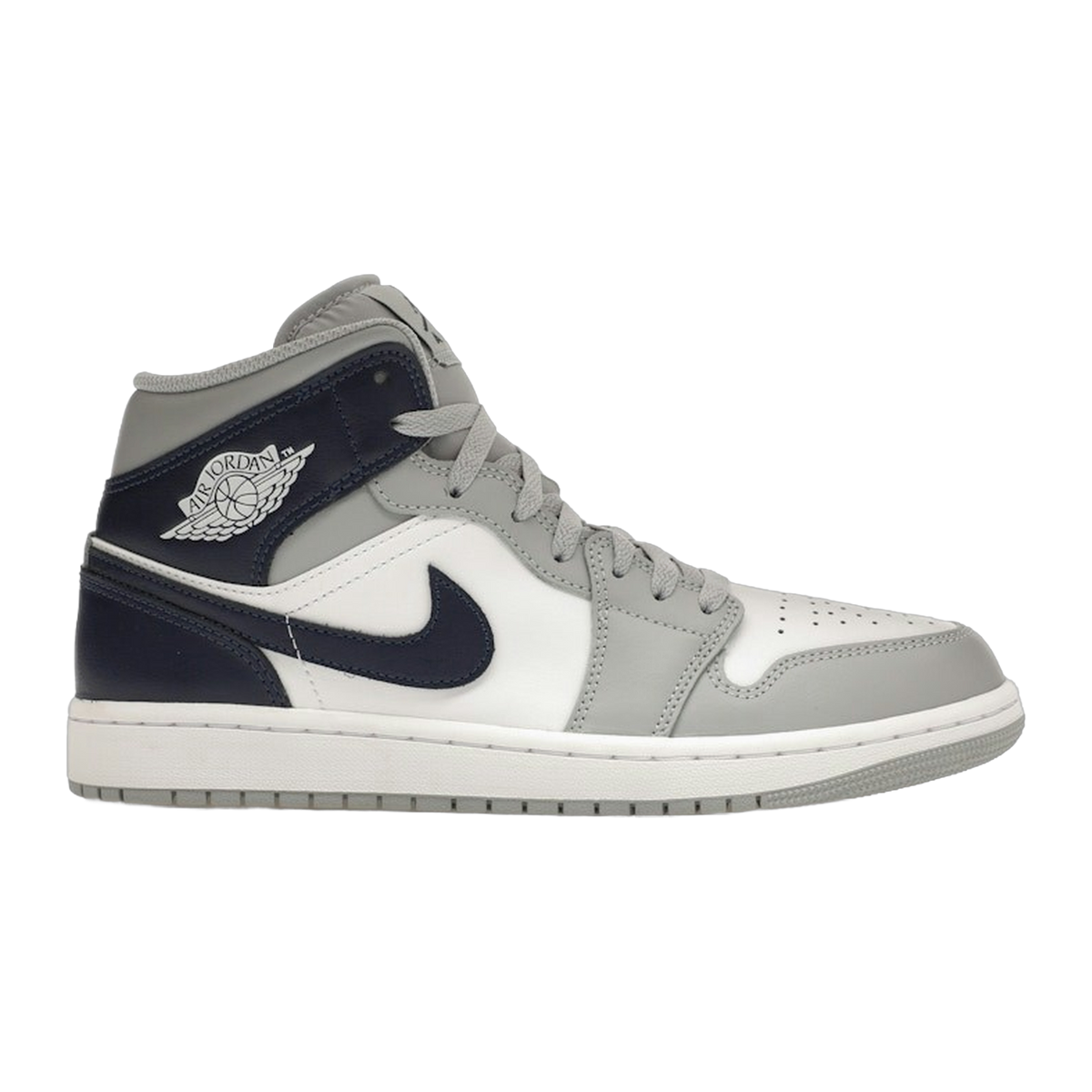 Jordan 1 Mid Wolf Grey Midnight Navy — kolab