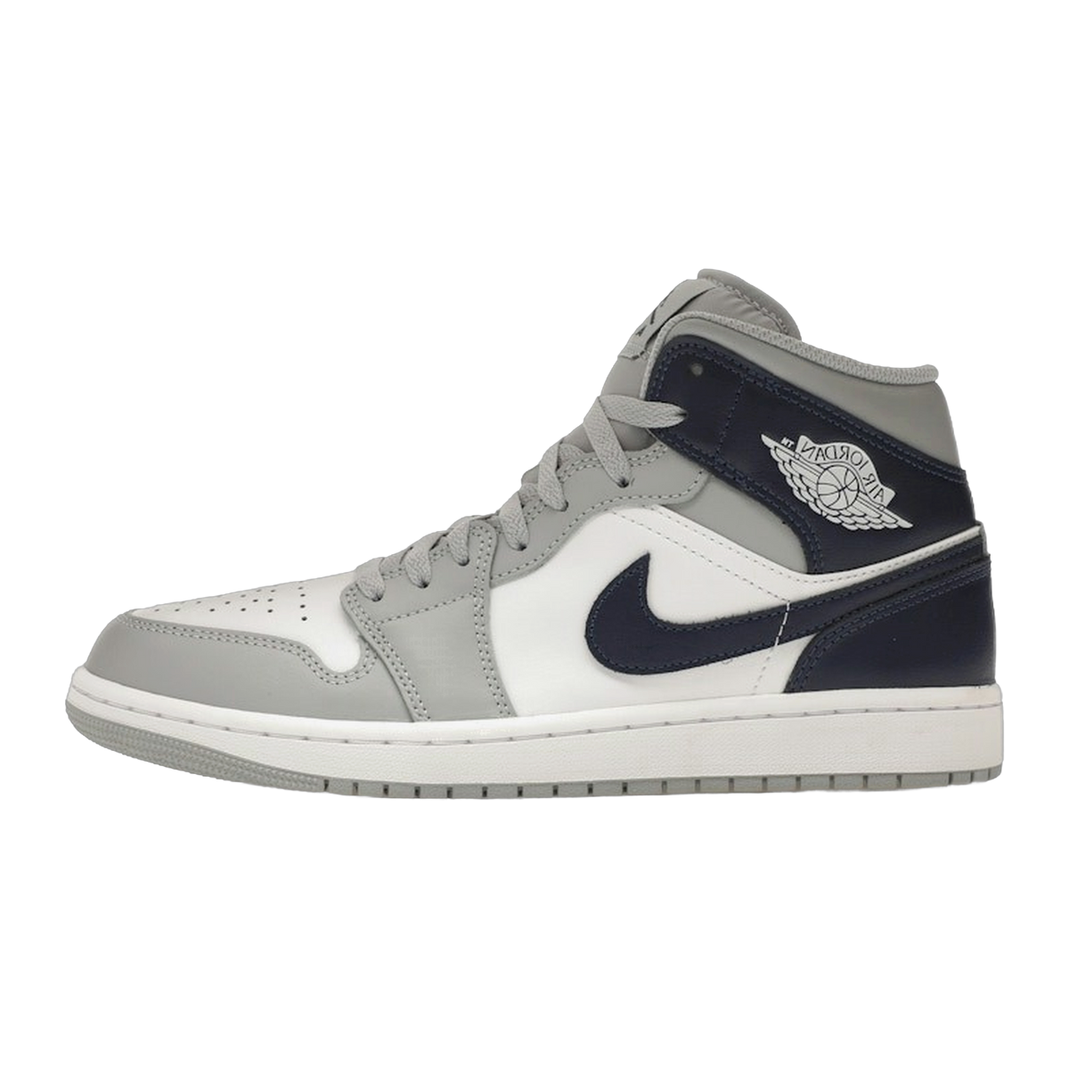 Jordan 1 Mid Wolf Grey Midnight Navy — kolab