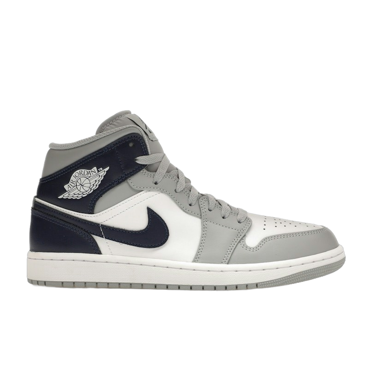 Jordan 1 Mid Wolf Grey Midnight Navy — kolab