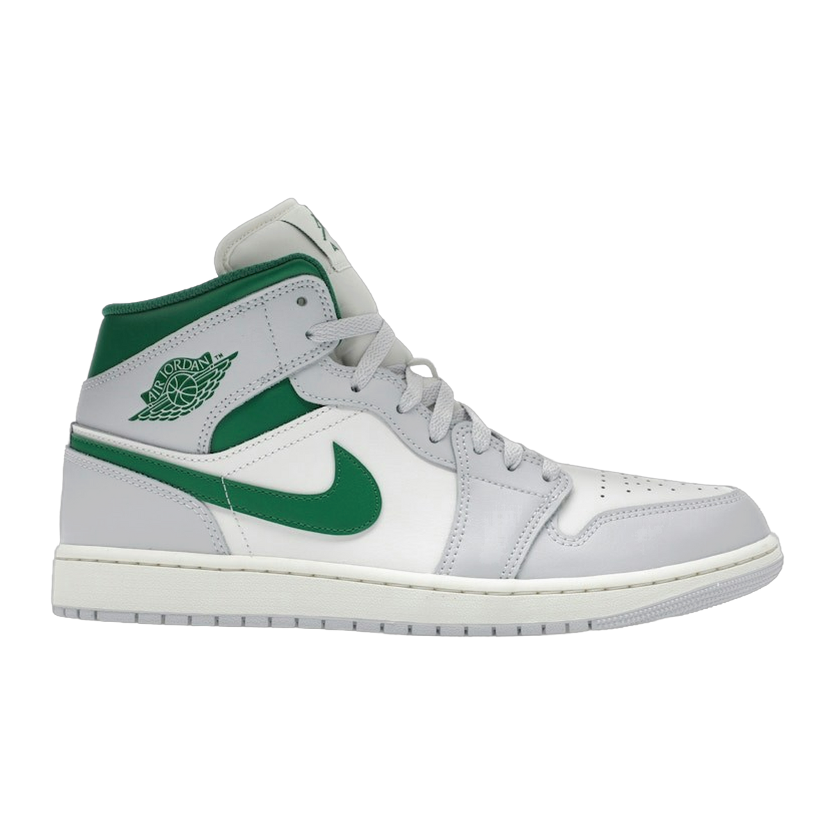 Jordan 1 Mid White Pure Platinum Pine Green — kolab