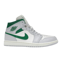 Jordan 1 Mid White Pure Platinum Pine Green — kolab