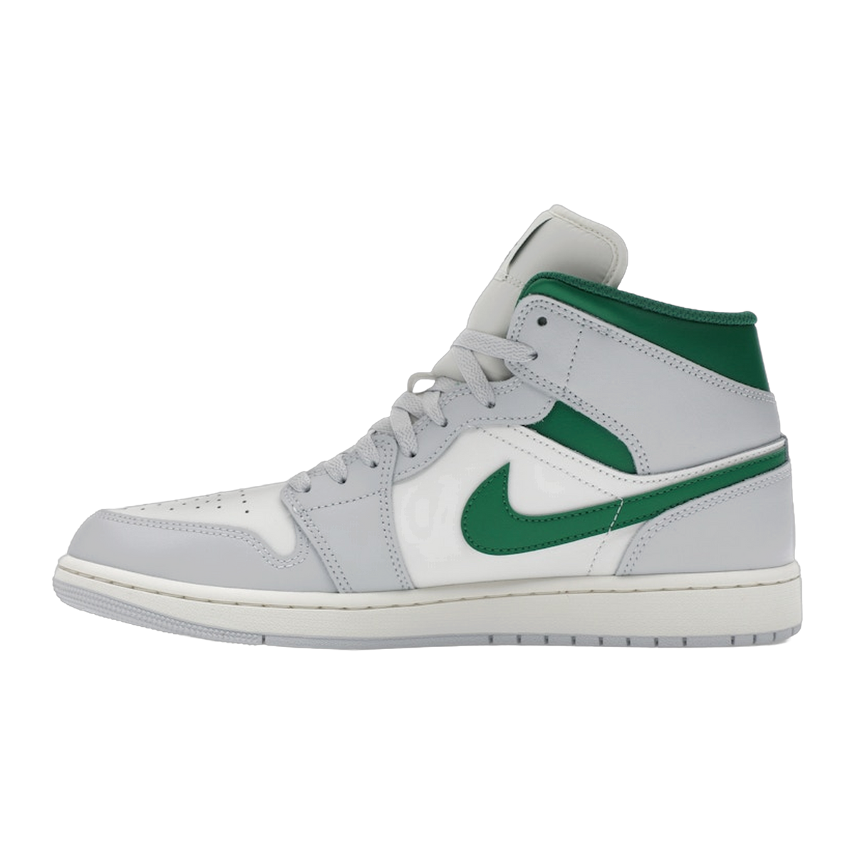Jordan 1 Mid White Pure Platinum Pine Green — kolab