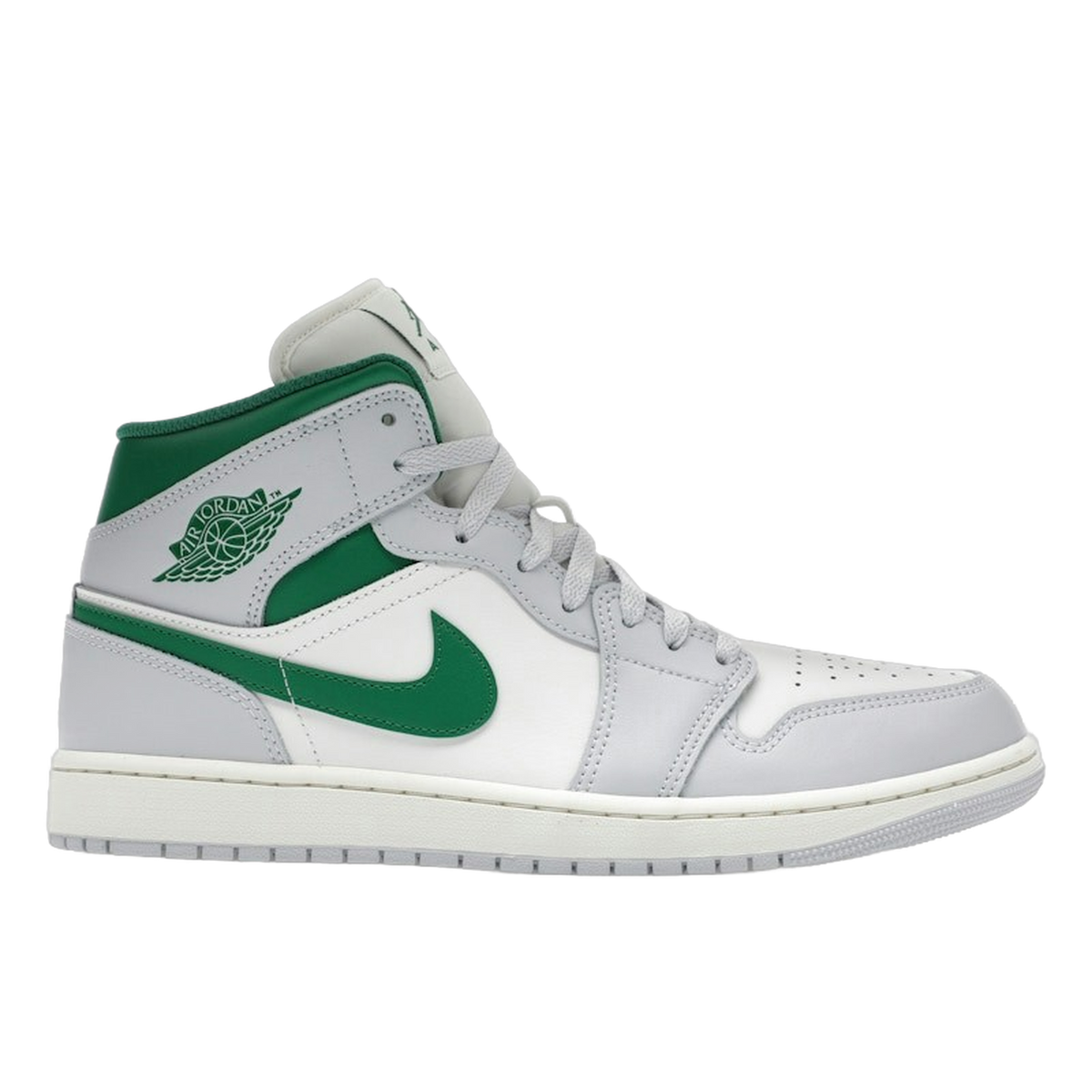 Jordan 1 Mid White Pure Platinum Pine Green — kolab