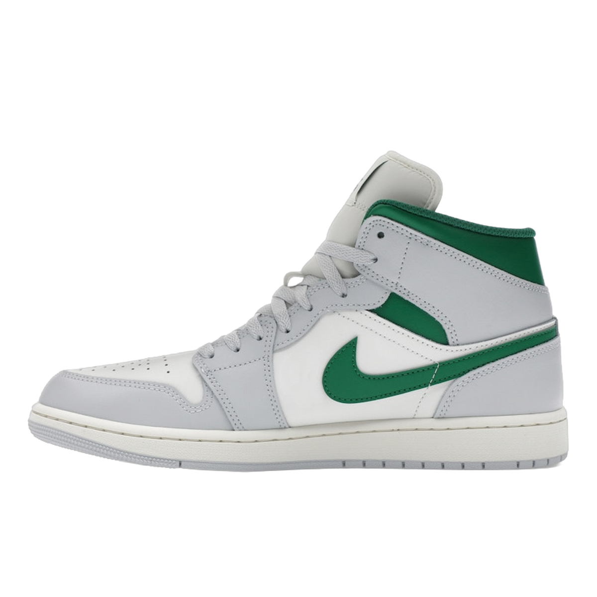 Jordan 1 Mid White Pure Platinum Pine Green — kolab