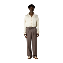 Elastic Waist Flannel Pants