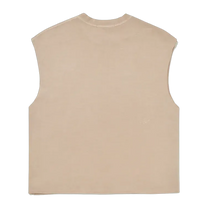 Emblem Raw Edge Oversized Tank Top