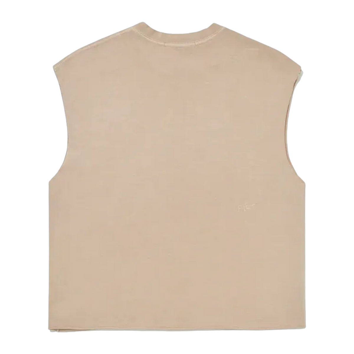 Emblem Raw Edge Oversized Tank Top