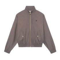 Embroidered Flannel Track Jacket