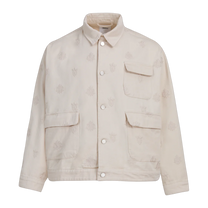 Embroidered Motif Jacket Dirty White