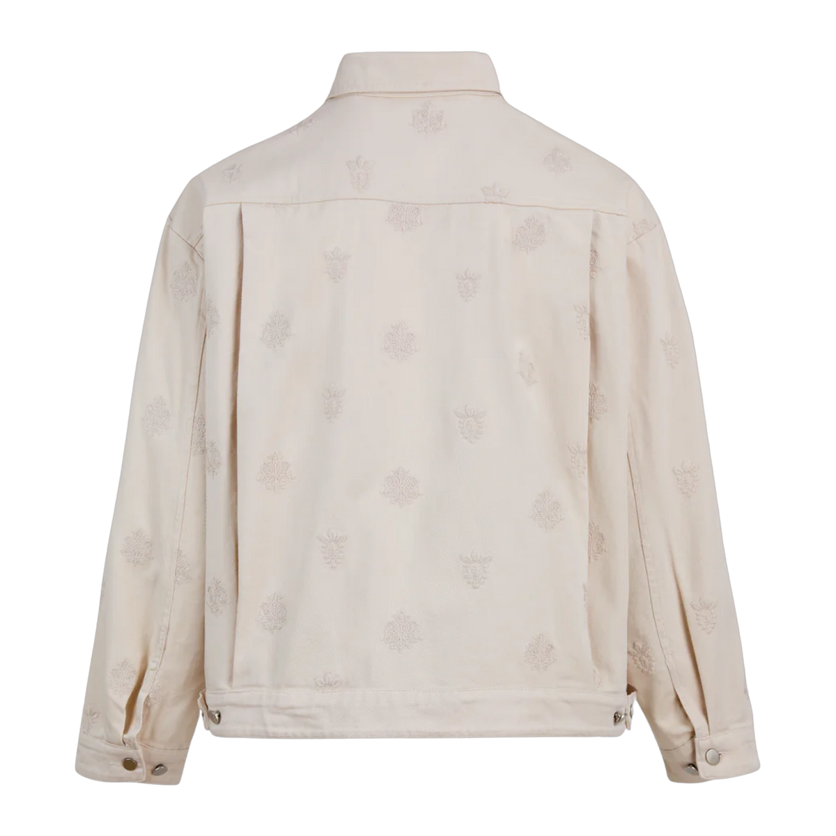 Embroidered Motif Jacket Dirty White