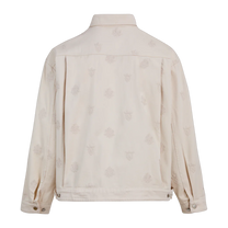 Embroidered Motif Jacket Dirty White