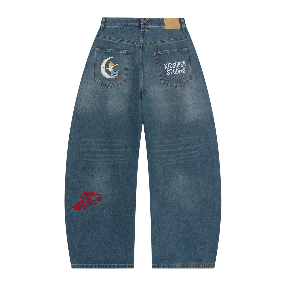 Embroidered Paintings Balloon Pants