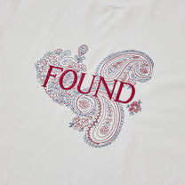 Embroidered Paisley Tee Off White, detail 3