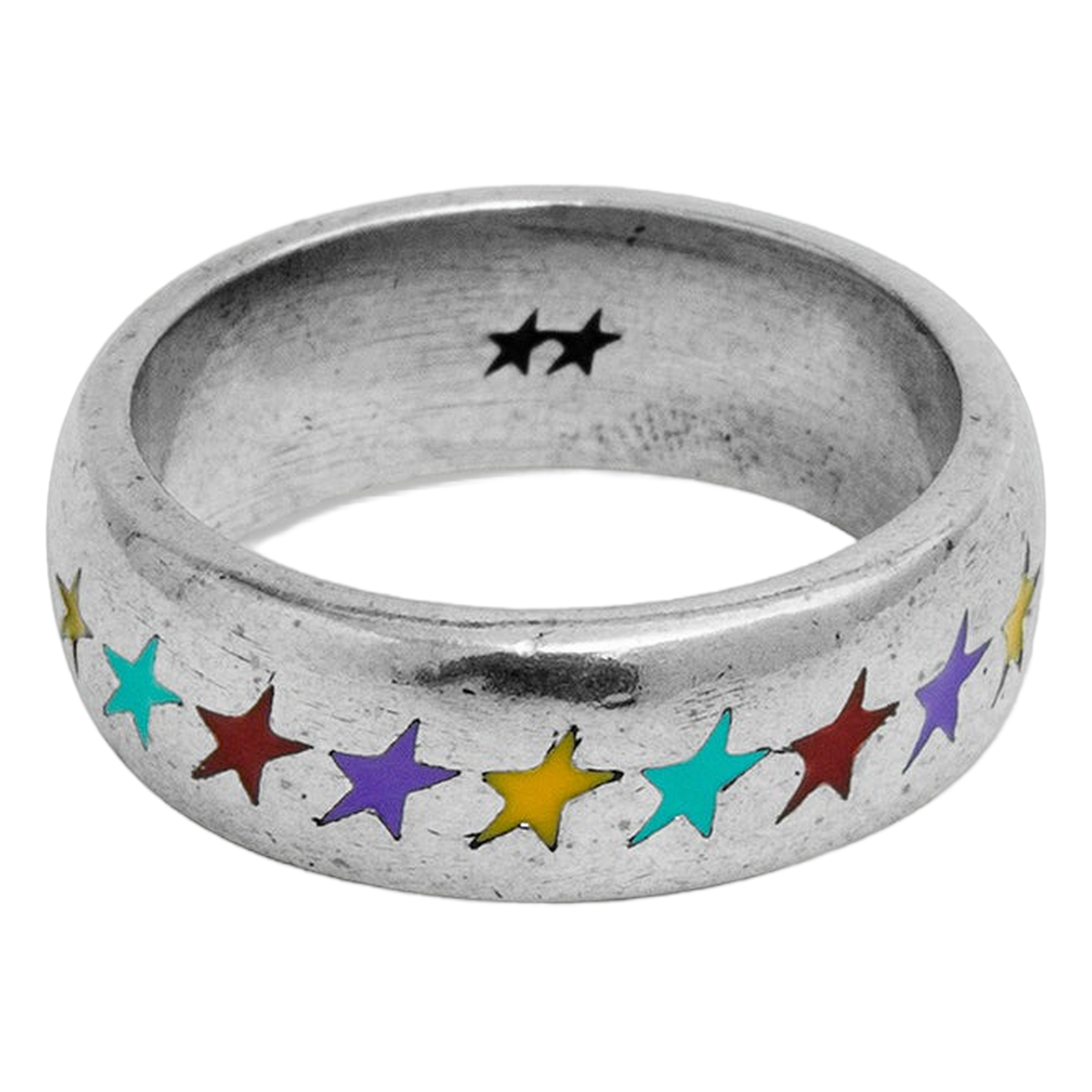 Enameled Multicolor Starline Ring