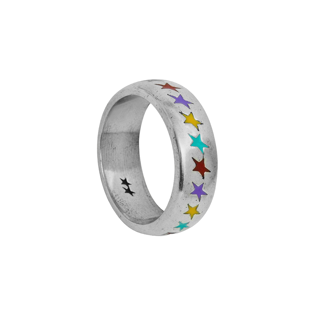 Enameled Multicolor Starline Ring